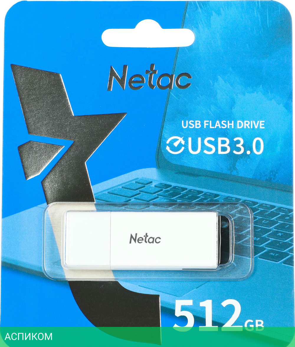 USB Flash-накопитель Netac U185 White (NT03U185N-512G-30WH)