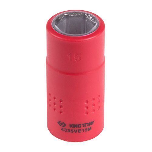KING TONY (4335VE15M) Головка торцевая диэлектрическая шестигранная 1/2", 15 мм