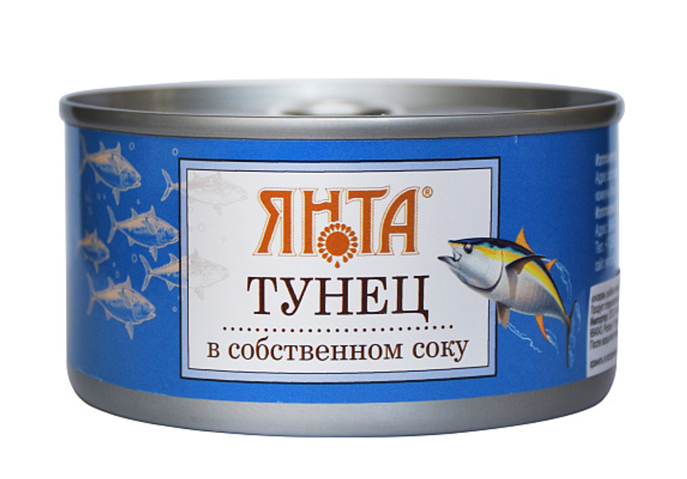 Тунец кусочки в собственном соку "Янта" 185г