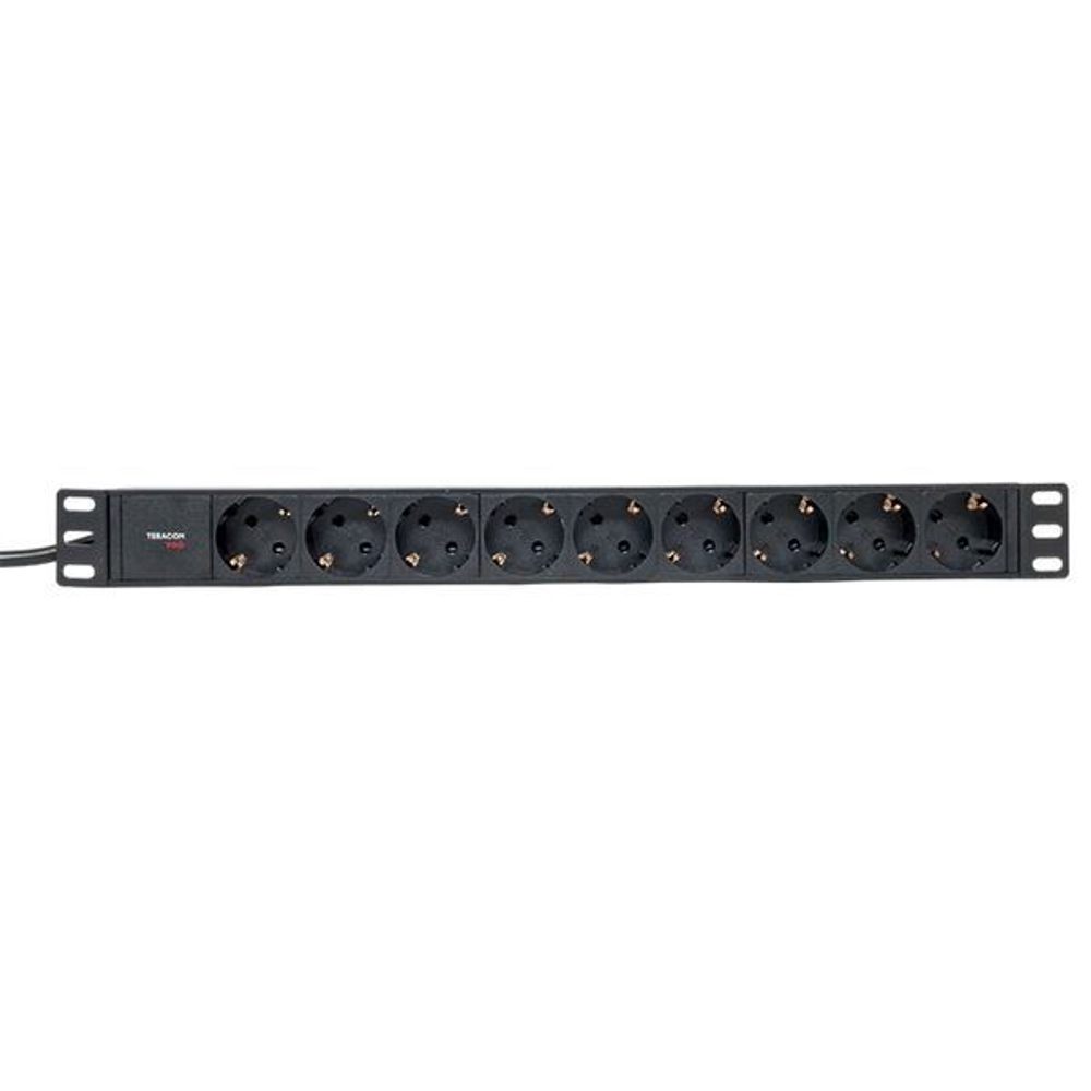 Блок розеток 19", 9 розеток EKF TRP-HPD-16A-9SH-2MSH