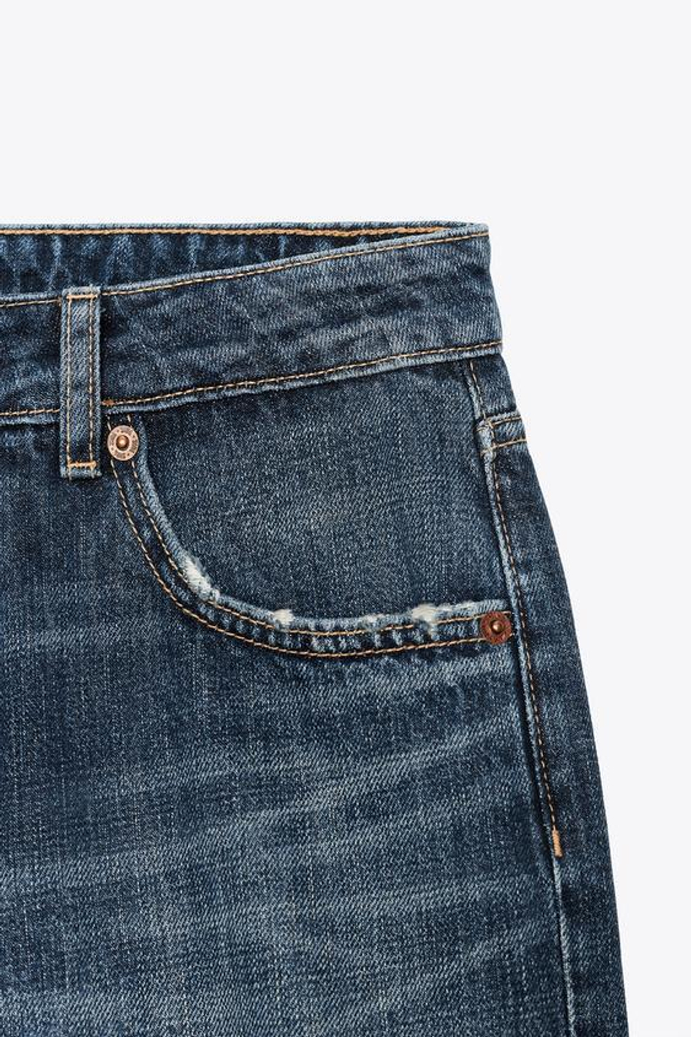 ZARA ДЖИНСЫ TRF WIDE LEG С НИЗКОЙ ПОСАДКОЙ, СИНИЙ