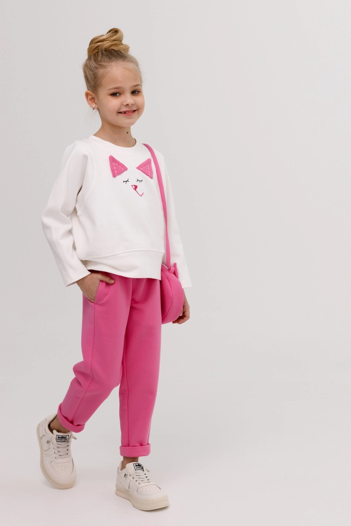 СВИТШОТ ДЕТСКИЙ САЙЛИ МОЛОЧНЫЙ