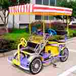 Семейный велосипед, двухместный, красный