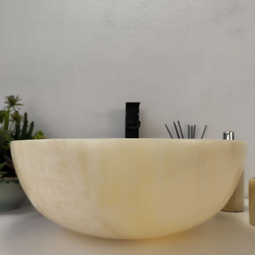 Раковина из оникса Bowl Yellow TinLip BO-63040 45*45*17 39