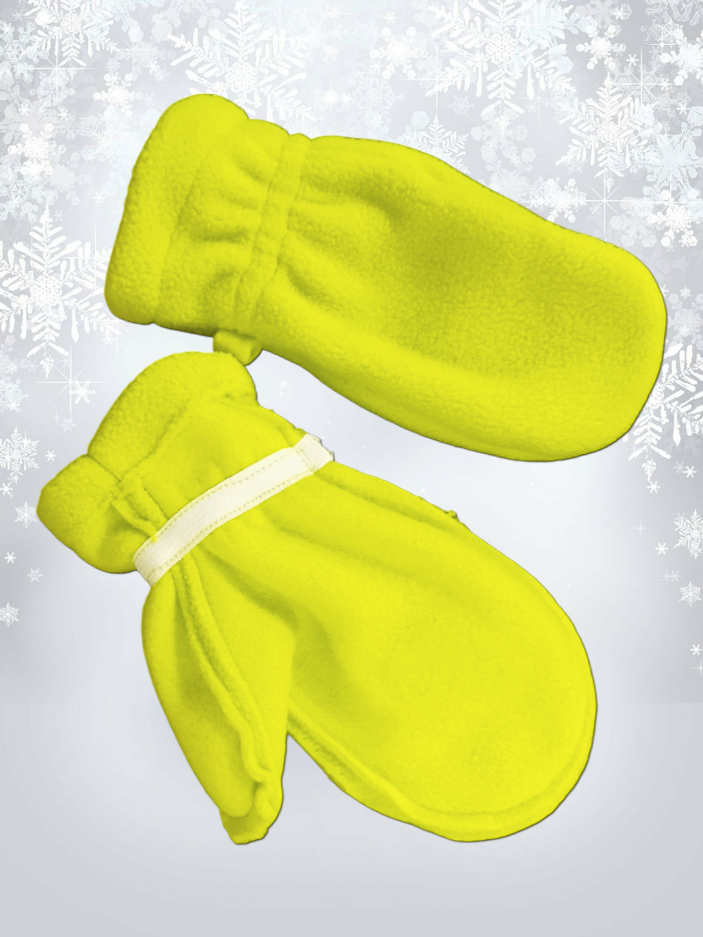 5005 Варежки детские флисовые лайм (14)