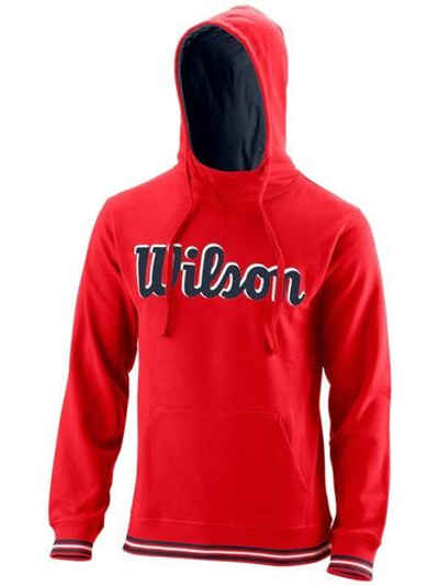 Куртка теннисная Wilson Chi Script PO Hoody-Slimfit M - Red