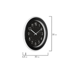 Часы настенные TROYKA 122201202, круг, черные, черная рамка, 30х30х3,8 см