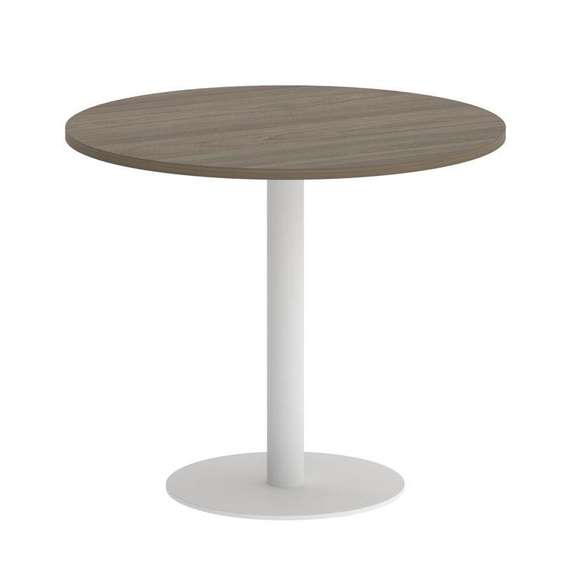 Yalta Стол круглый LT.SPRG-1 Вяз Благородный/Металл Белый 900*900*750