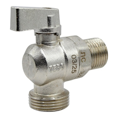 Кран шаровой TEBO для стиральной машины 1/2"x3/4" с отражателем