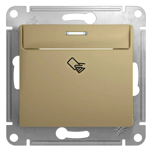GLOSSA ВЫКЛЮЧАТЕЛЬ карточный с подсветкой, 10А, без задержки отключения, механизм, ТИТАН
