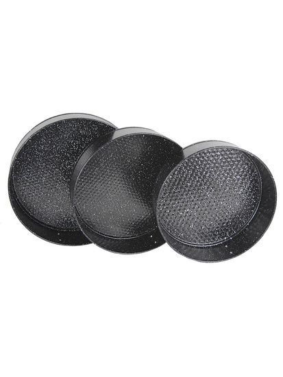 Набор разъемных форм для выпечки 3 шт. Kamille KM-6031 (d24/26/28х6,5 см) из углеродистой стали