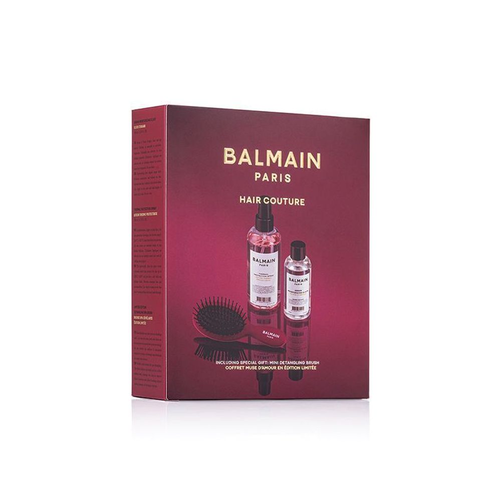 Balmain Hair Couture Набор Лимитированный Limited Edition Muse D'Amour Set (Термозащитный спрей, Аргановый эликсир, мини-спа-щетка)