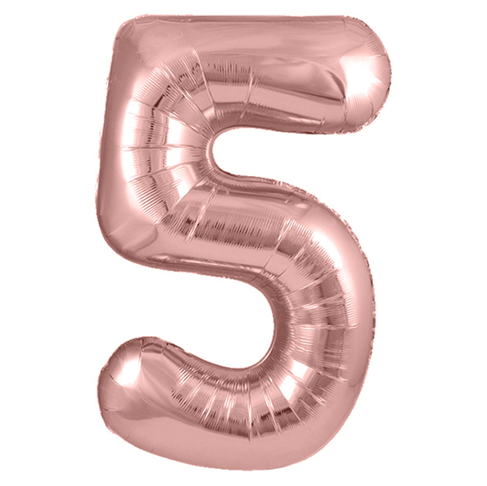 Цифра 5 розовое золото №2 40" Е67 и Е66 (СТАРОЕ)