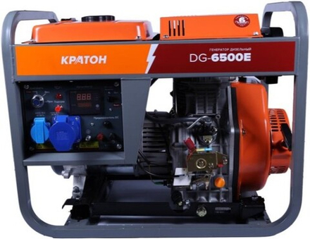 Электростанция дизельная с воздушным охлаждением КРАТОН DG-6500E открытая 3 08 02 027