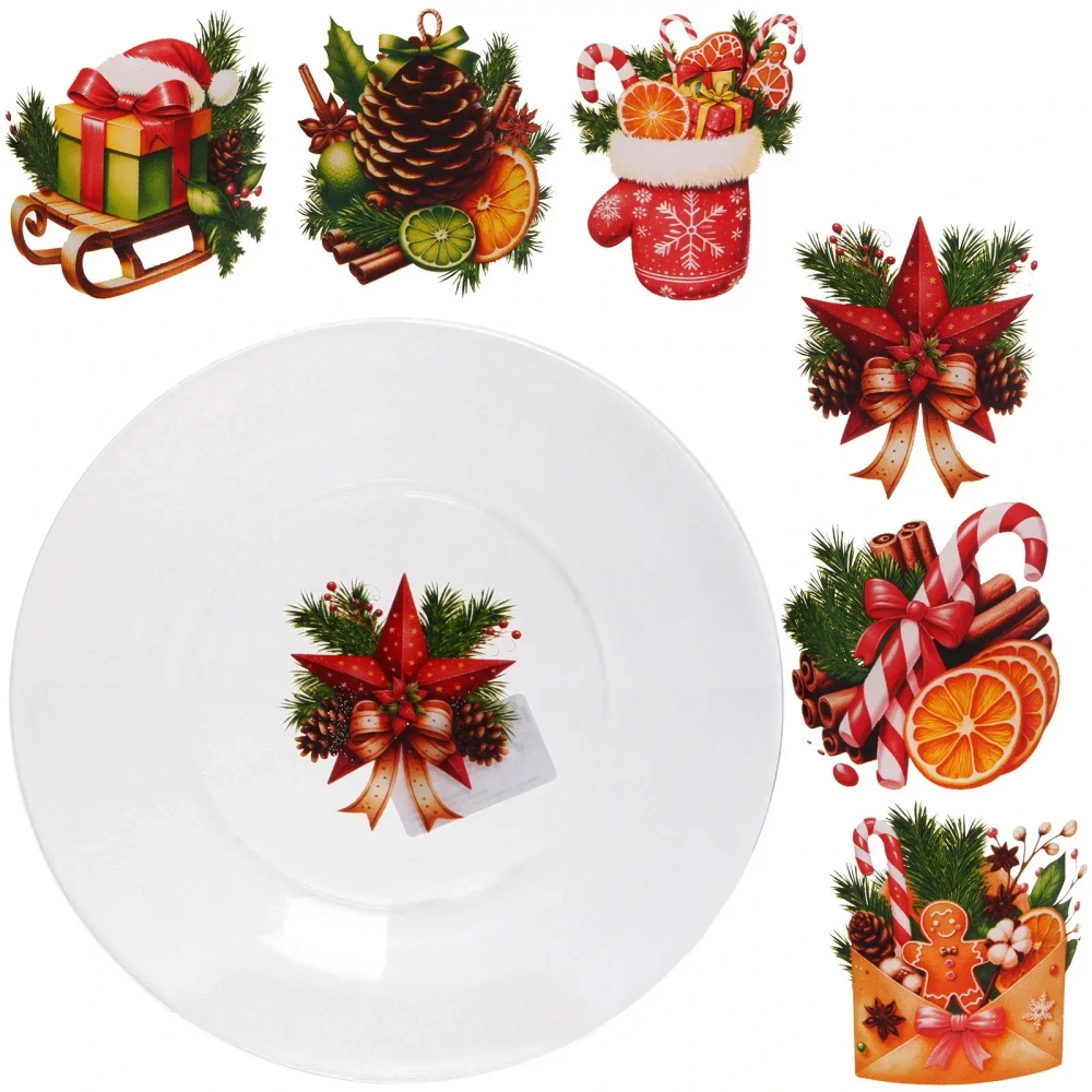 Тарелка десертная 19,6см «Зимняя фантазия» 6 видов