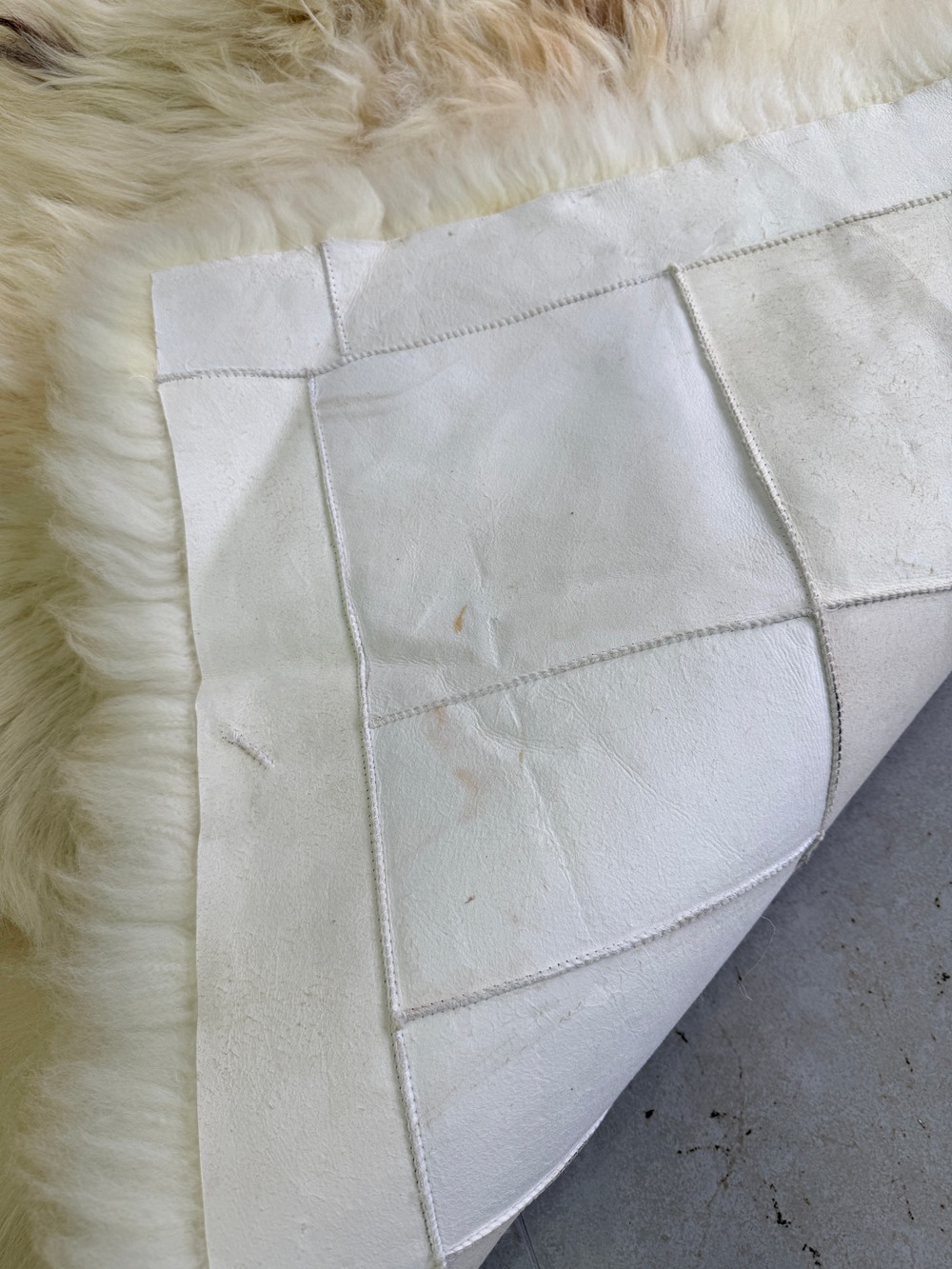 Ковер прямоугольный натуральный мех овчина