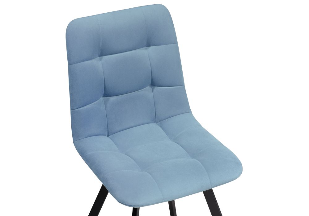 Стул на металлокаркасе Чилли черный / голубой