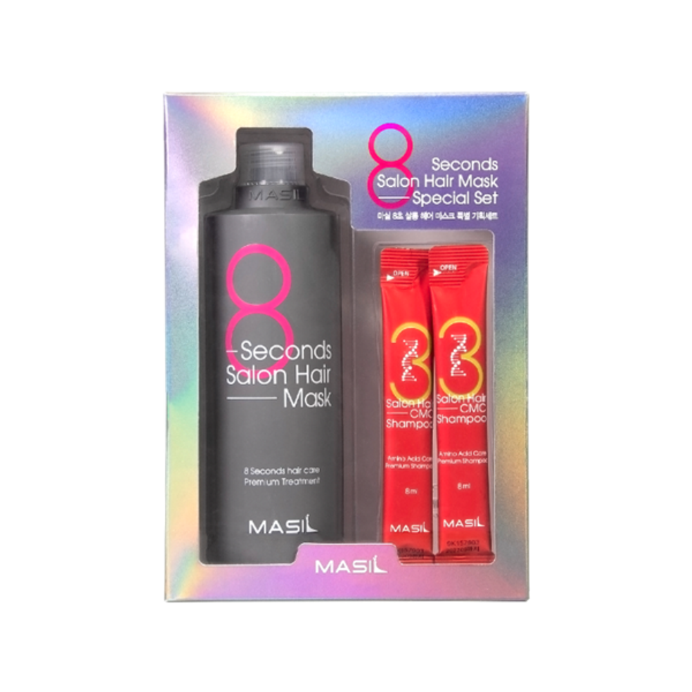Masil Набор для быстрого восстановления волос - 8 Seconds salon hair mask special set, 350мл+2шт*8мл