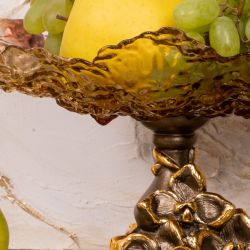 Фруктовница-конфетница Орхидея Лелия Бронза