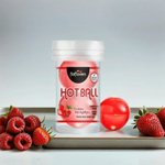 Лубрикант AROMATIC HOT BALL на масляной основе в виде двух шариков (аромат красных ягод)