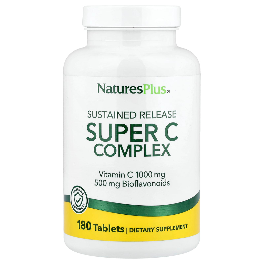 NaturesPlus, Super C Complex, комплекс с длительным высвобождением, 180 таблеток