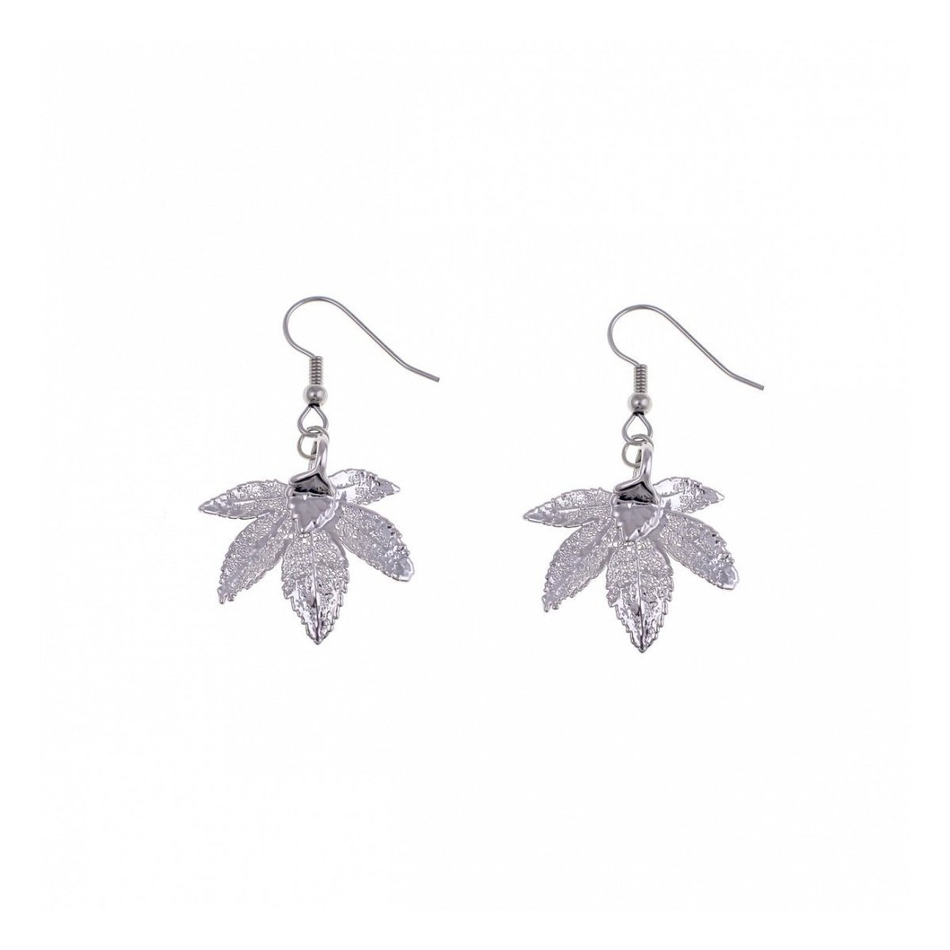 Серьги листья Ester Bijoux Японский Клен LF55C-S BW
