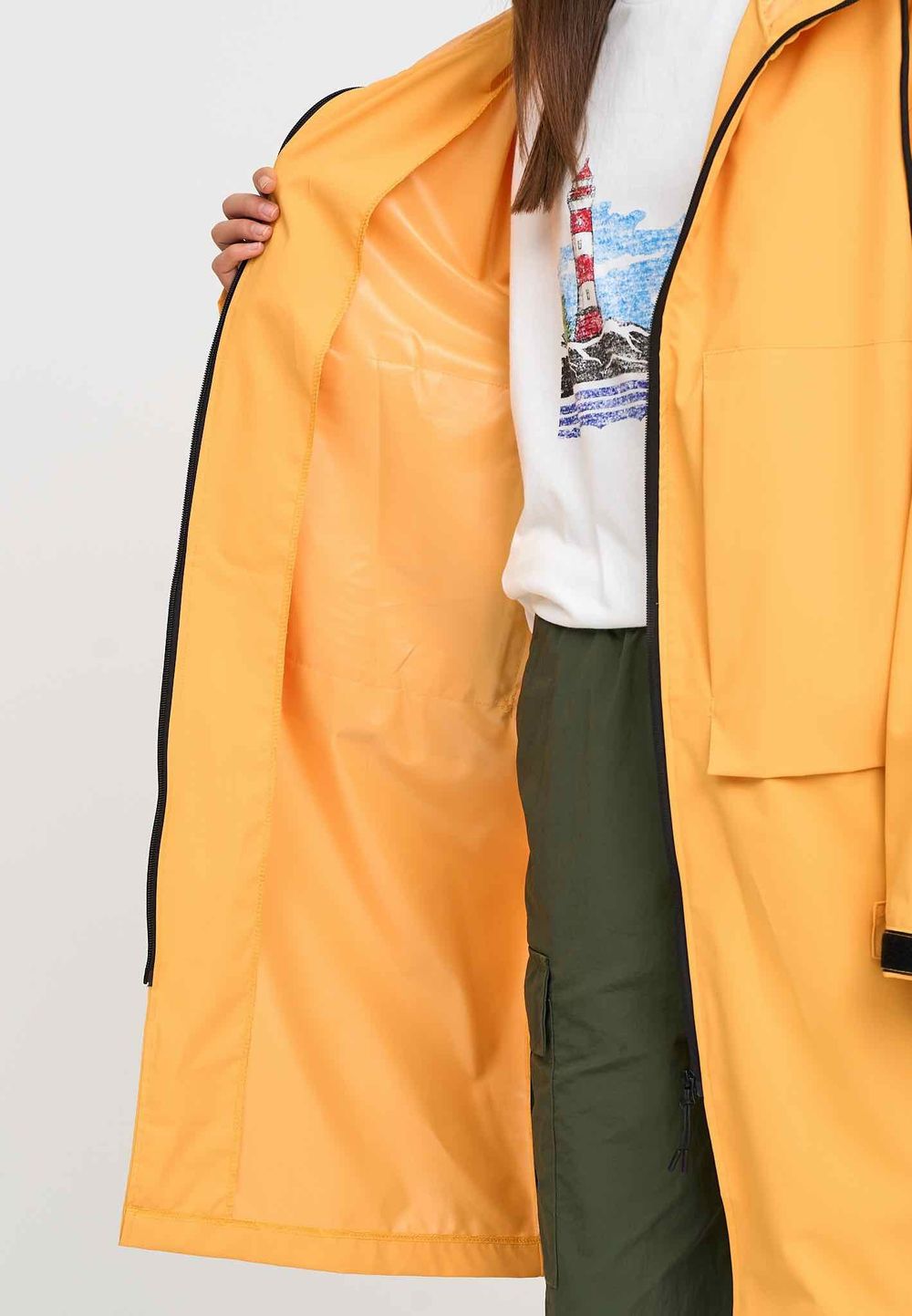 Плащ Kefirmaykifer Оверсайз желтый
