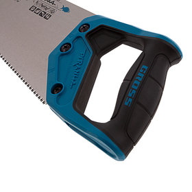 Ножовка по дереву "Piranha", 400 мм, 11-12 TPI, зуб-3D, каленый зуб, двухкомпонентная рукоятка Gross 24110