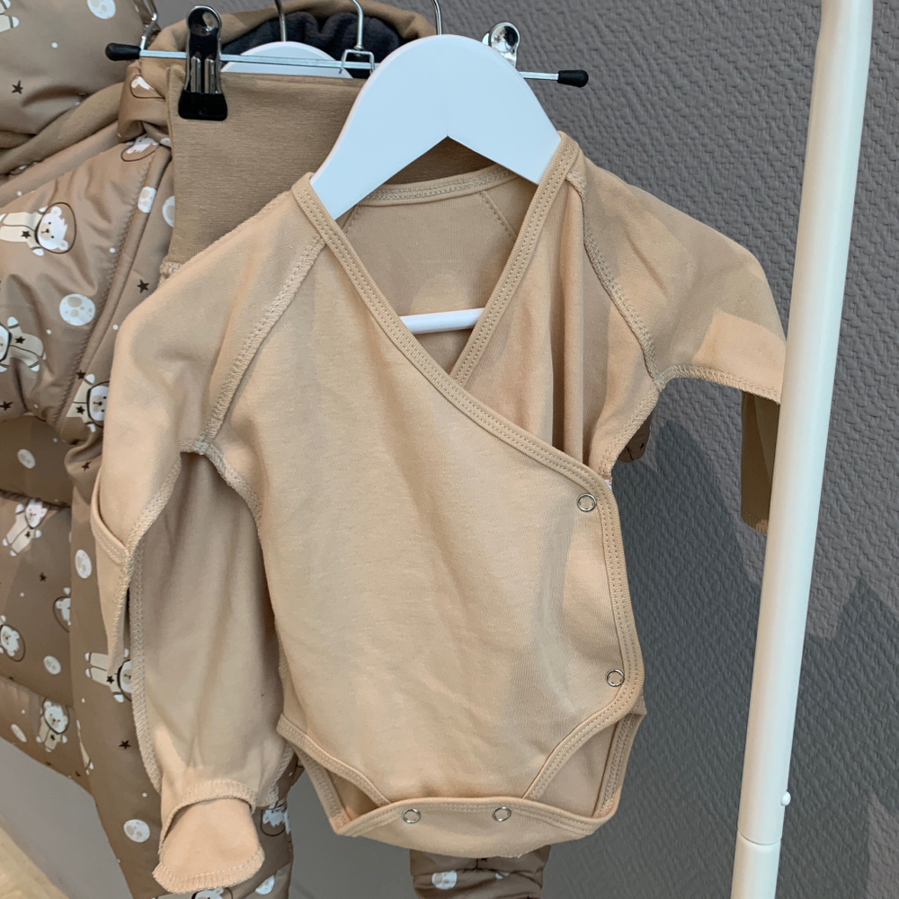 Комплект на выписку "ТИМОШКА" ( 7 предметов) ш220/14 (Балу)  (Цвет: Мишка-капучино)