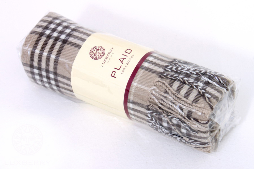 Элитный плед -покрывало Montanha серый от Luxberry упаковка