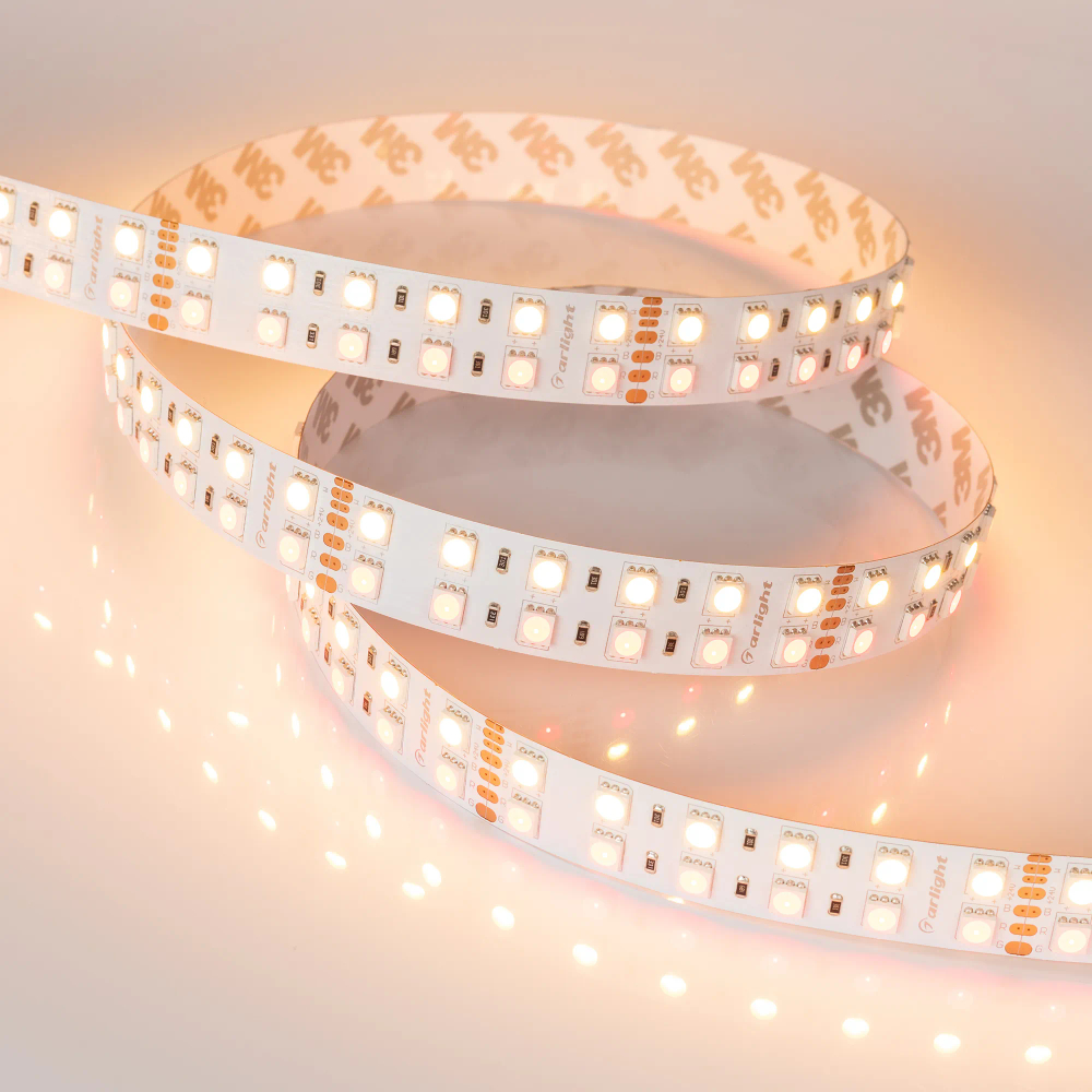 Светодиодная лента RT 2-5000 24V RGB-Warm 2x2 (5060, 720 LED, LUX) (Arlight, 32 Вт/м, IP20) 012327(1)