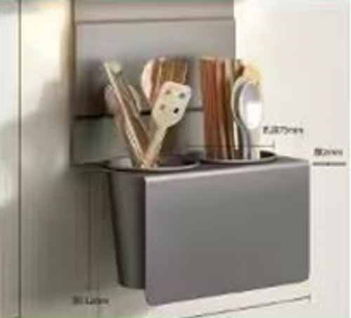 Держатель для хранения столовых приборов для рейлинга антрацит