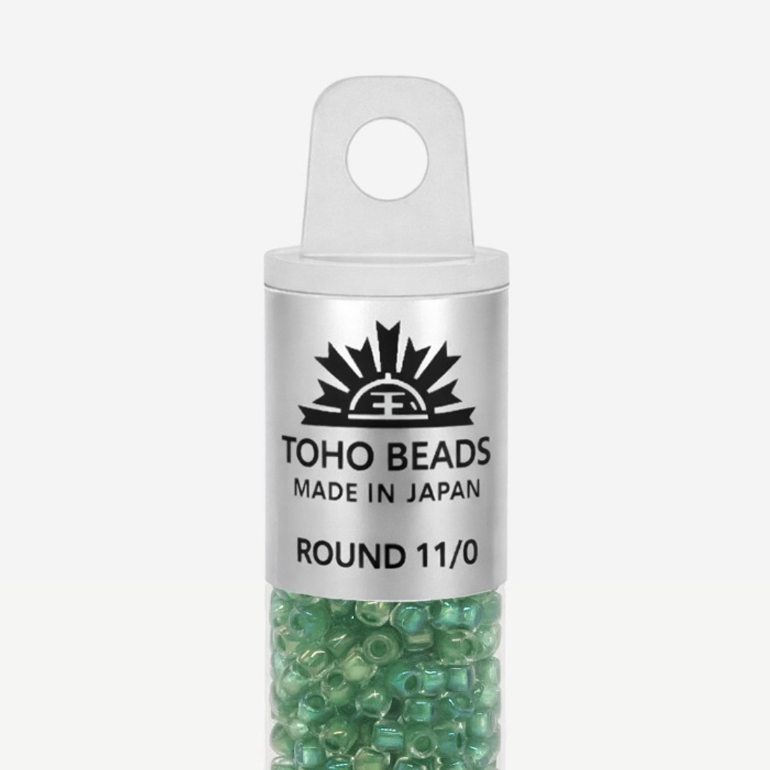 Японский бисер TOHO Round 11/0 (№187), окрашенный изнутри прозрачный