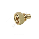 Соединитель для PE-X труб аксиальный латунь Дн 25х3/4" под евроконус с накидной гайкой РОС