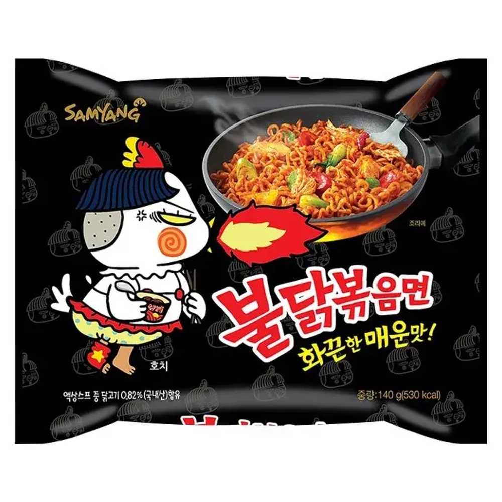 Лапша курица Buldak Hot Chicken Flavor SamYang Black, 140 г.