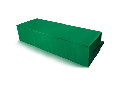 Мусульманский гроб обитый зелёной тканью