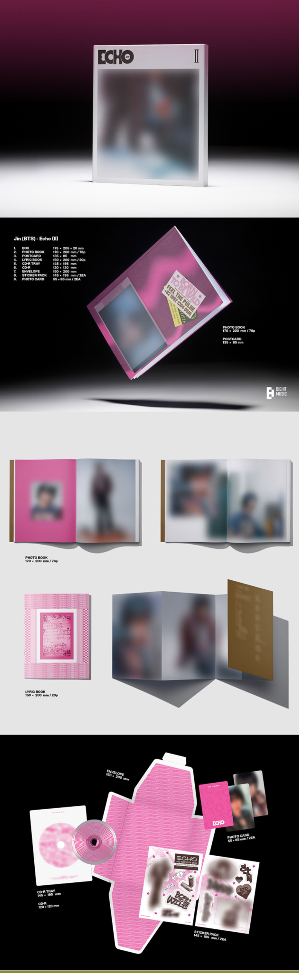 Альбом Jin (BTS) - Echo (Сет) + (Weverse Albums ver.) (Weverse shop)