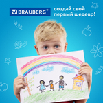 Восковые мелки утолщенные BRAUBERG набор 12 цветов (12 штук в упаковке)