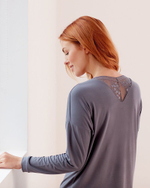 Футболка-топ из вискозы для сна и дома (Размер: S) (Цвет: серый)