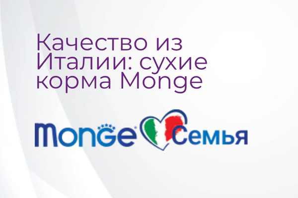 Качество из Италии: сухие корма Monge с доставкой