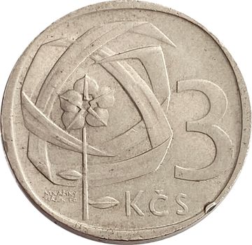 3 кроны 1968 Чехословакия