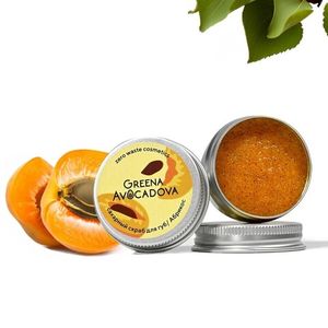 Скраб для губ Greena Avocadova сахарный абрикос, 15 г