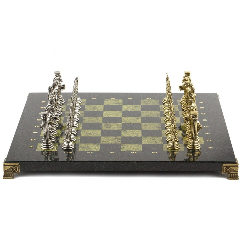 Шахматы "Посейдон" 32х32 см змеевик  G 120790
