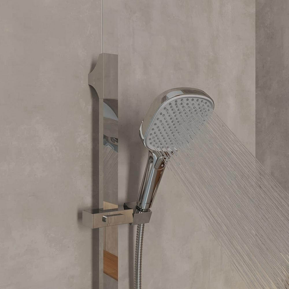 Лейка для душа Milardo ILS3FC0M18 "Ideal Spa" квадрат 120*120, 3 режима, ХРОМ, коробка