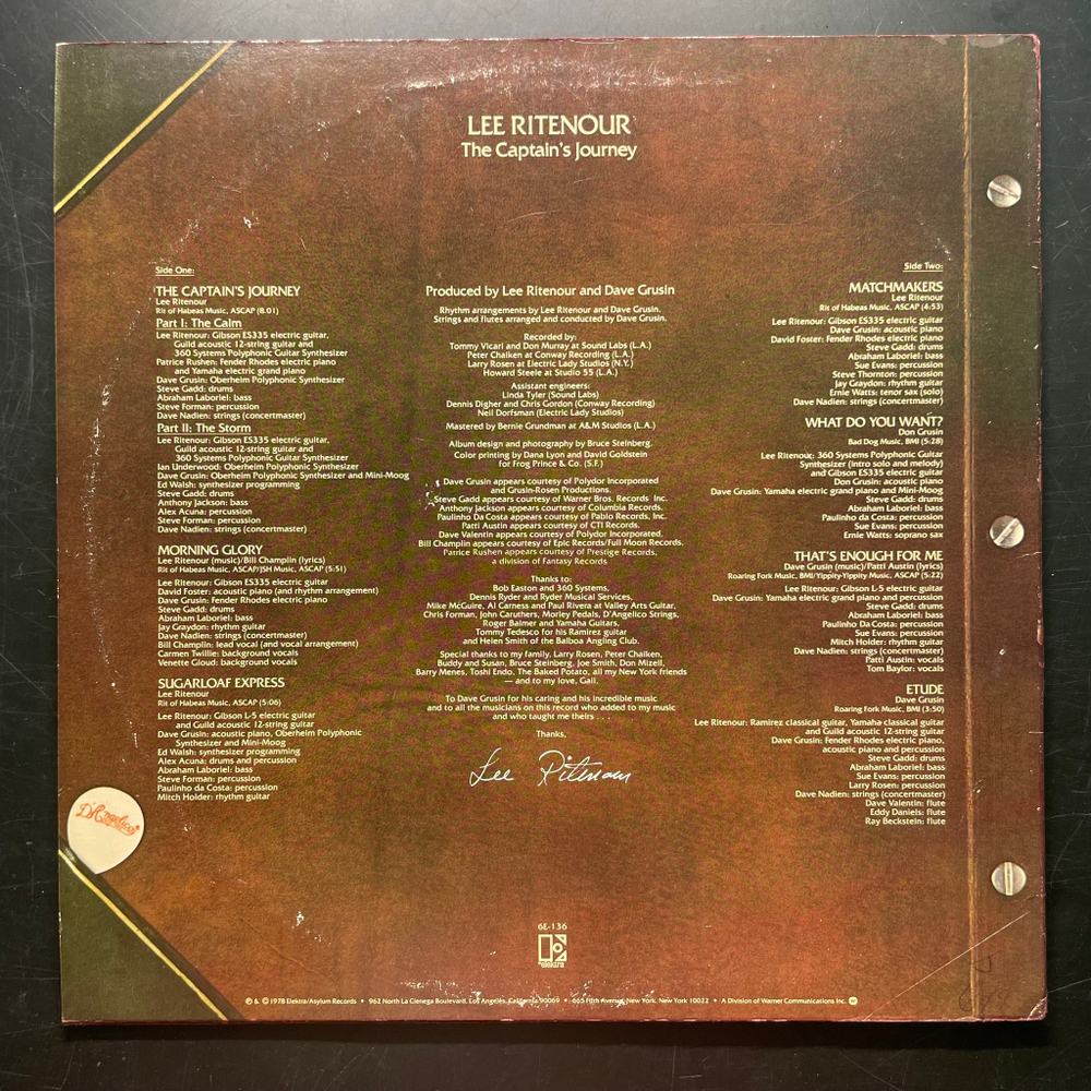Lee Ritenour ‎– The Captain's Journey (США 1978г.)