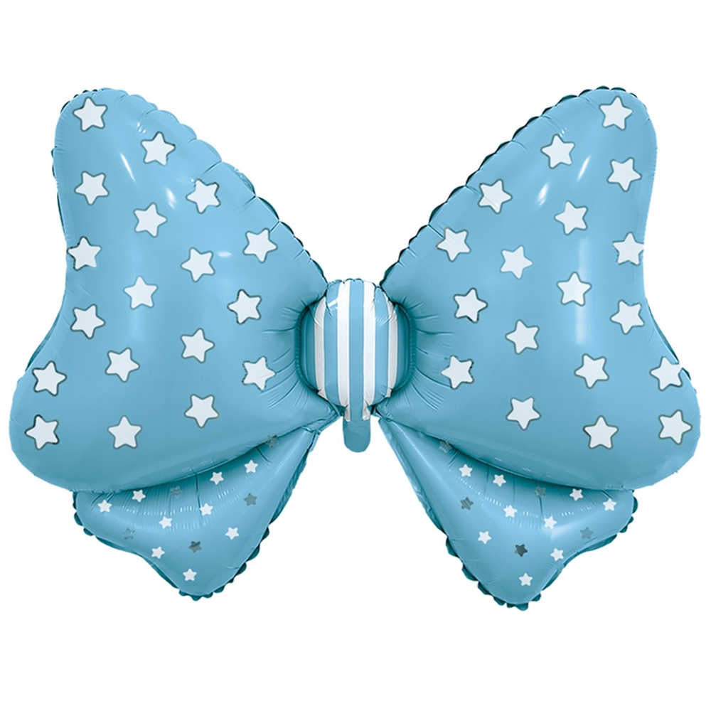 Шар фольгированный Бант 91 см (Голубой)