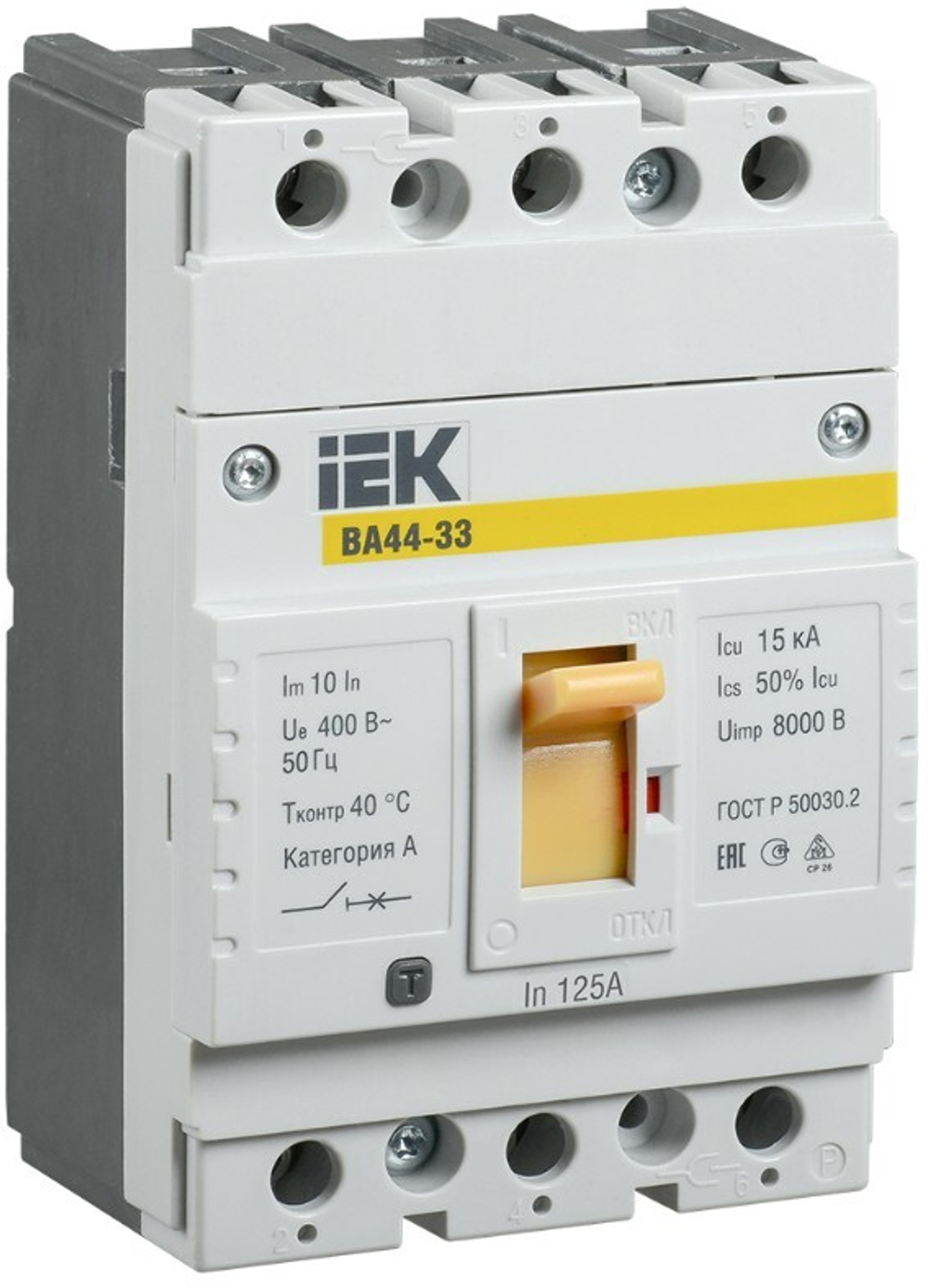Автоматический выключатель в литом корпусе IEK SVA4410-3-0125