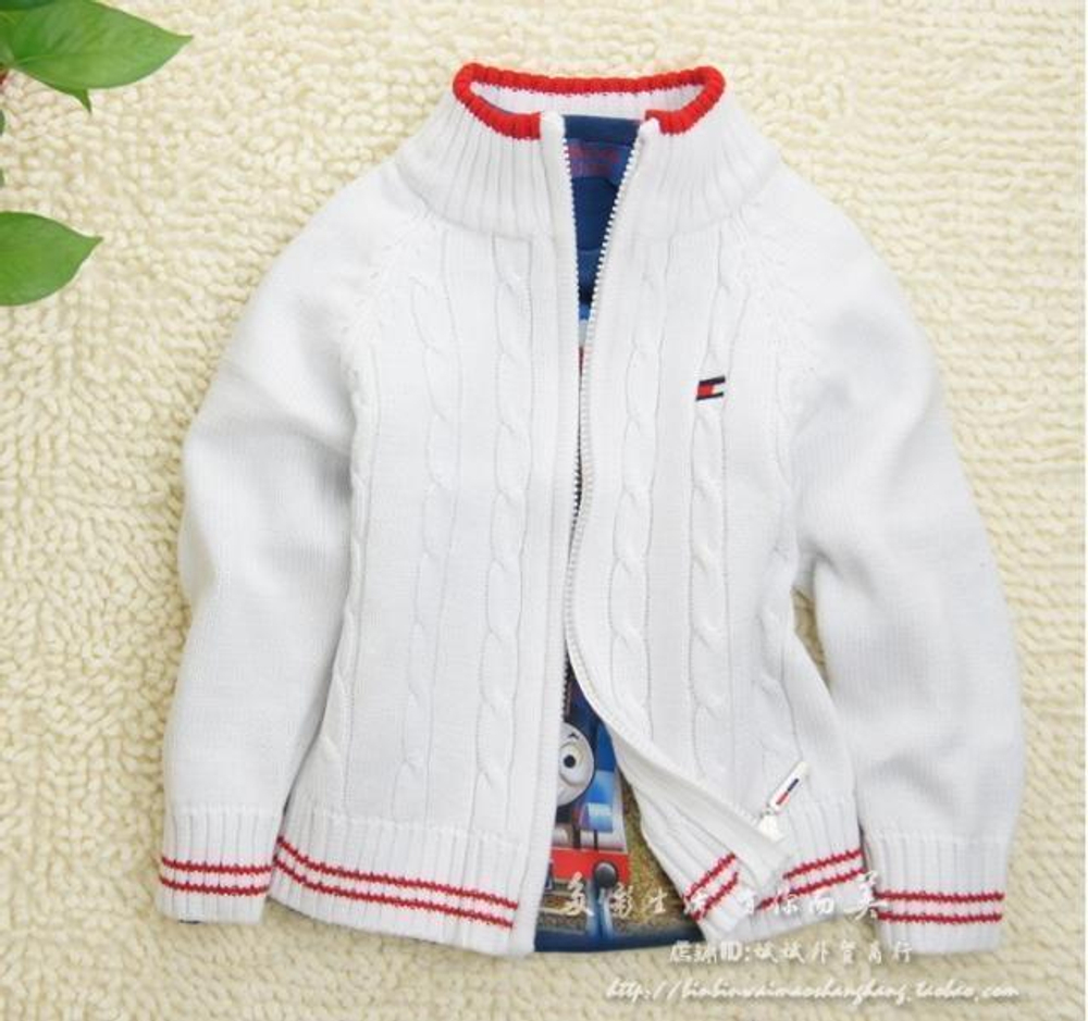 Кардиган вязаный однотонный на молнии