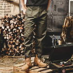 Американские классические ретро-брюки для мужчин, прочные рабочие брюки для весны и осени, свободные прямые брюки-джоггеры с флисовой подкладкой, повседневные брюки для мужчин.