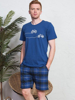 Мужской комплект с велосипедами на футболке (Размер: M) (Цвет: оливковый)